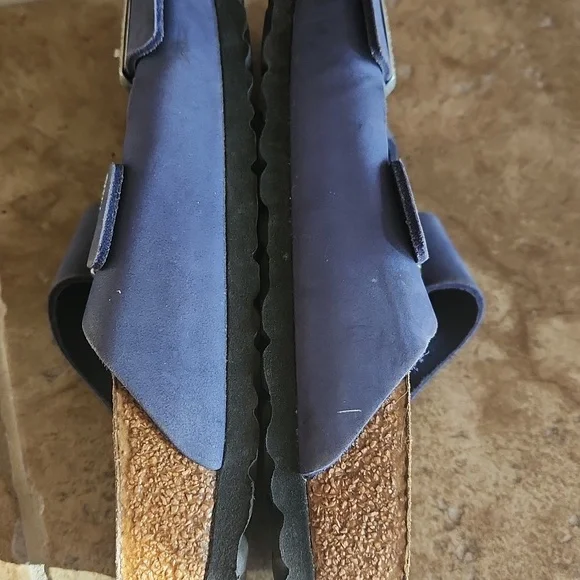 Birkenstock Sandals Wirh Blue Leather Strap Size 38 - Picture 3 of 12